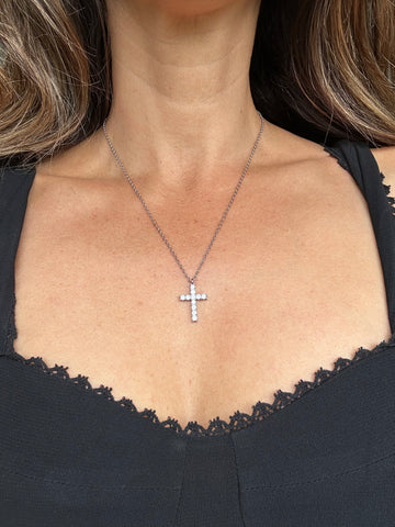 Diamanté cross.