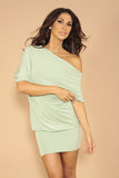 Wide neck dress - Black