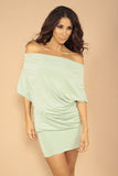Wide neck dress - Black