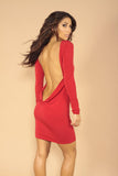Classic backless dress - Coral