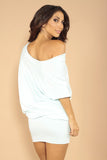 Wide neck dress - Black