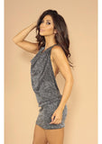 Silver backless chain dress