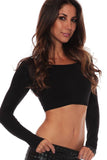 Long sleeved crop top. (many colors)