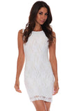 White Lace Backless dress